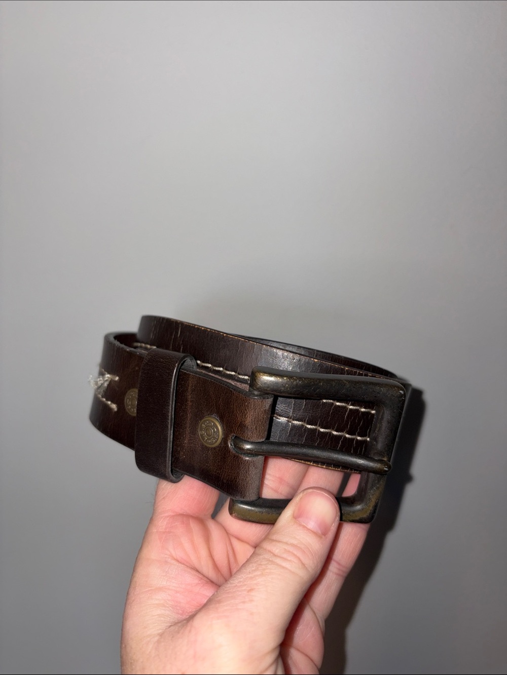 Levi Strauss Men’s Dark Brown Leather Belt 36 Waist